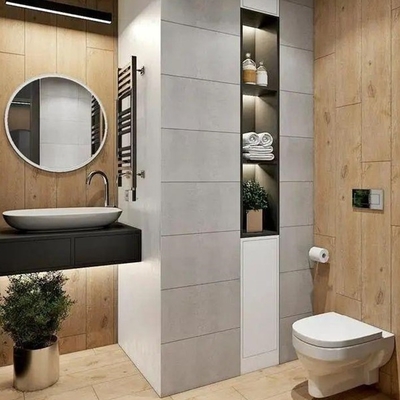 Waterdicht Mat zwart roestvrij staal douche nis voor badkamer tegel shampoo opslag