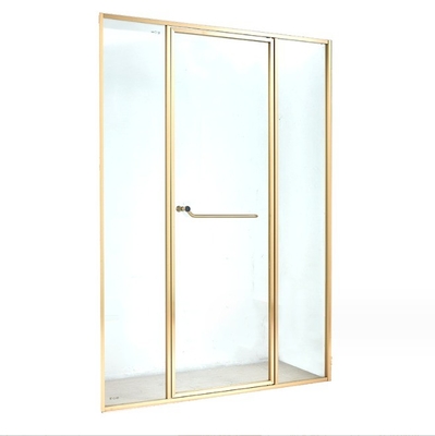 Roestvrij staal frame stijl vaste stok trek voor douche kamer schuifbare gehard glas deur