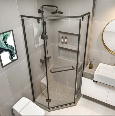 Sleek Bevel Edge Glas Hoekplank voor Badkamer Douche Ruimte Ruimte in elektroplate