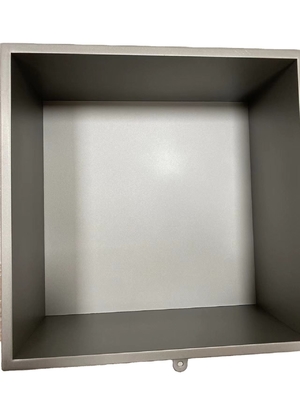 Ruimtelijke tegel Occasion Glanzend roestvrij staal Alcove ingebouwde kast Afgerond product