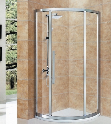 Geïsoleerde cabine doucheruimte accessoires met ronde bakvorm en schuifopenstijl