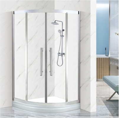 Geïsoleerde cabine doucheruimte accessoires met ronde bakvorm en schuifopenstijl