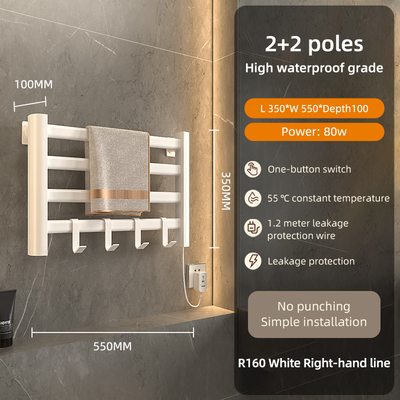 Drielagen modern ontwerp stalen badkamer verwarmde handdoek warmer spoor elektrisch 1000 400