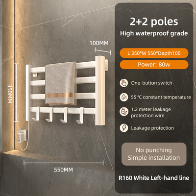 Drielagen modern ontwerp stalen badkamer verwarmde handdoek warmer spoor elektrisch 1000 400