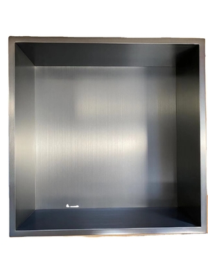Hotel Gepoetste oppervlak Gunmetal Zwart Wand ingebouwde niche voor douche kamer 12 &quot; x 24