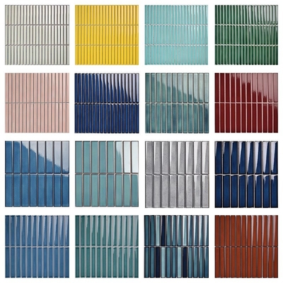 Matte 3D Marmer Kitkat Tile in Wit Roze Groen Blauw Print voor Badkamer Interieur Muur