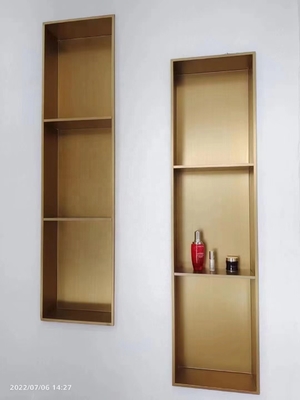 304 roestvrij staal badkamer ingebouwde douche muur nis voor goud porseleinen tegel insert