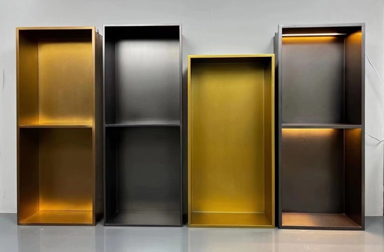 304 roestvrij staal badkamer ingebouwde douche muur nis voor goud porseleinen tegel insert