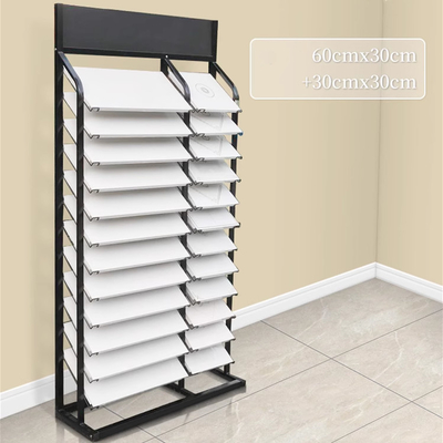 Eco-vriendelijk porseleinen atelier display rack stand voor draagbare detailhandel keramische tegels