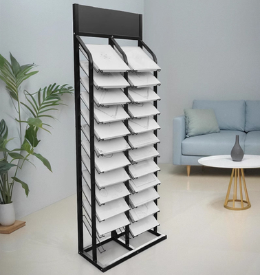 Eco-vriendelijk porseleinen atelier display rack stand voor draagbare detailhandel keramische tegels