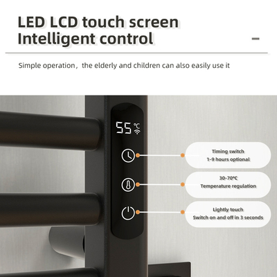 Elektrisch verwarmde ruimte Aluminium badkamer handdoek Warmer en droogrek voor modern ontwerp