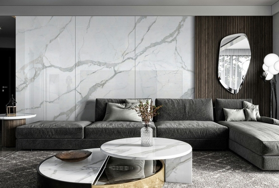 Gelaste grote plaat marmeren tegels Perfect voor vloer of muren in woonkamer decoratie