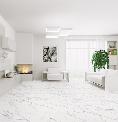 Moderne design stijl porseleinen tegels Bianco Carrara Wit voor woonkamer decoratie