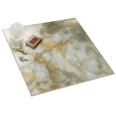Geel / Goud Woonkamer Steen Imitatie Textuur 600x600 Gepolijste porseleinen vloertegels