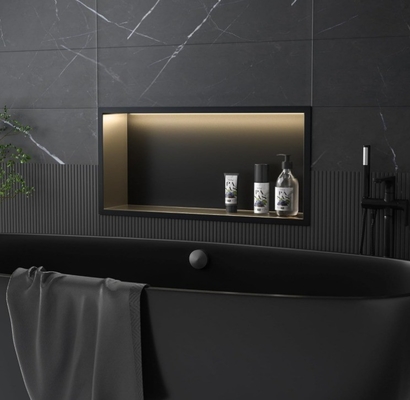 Waterdicht ruwstaal douche nis met licht modern design 12 x 36 Reviews