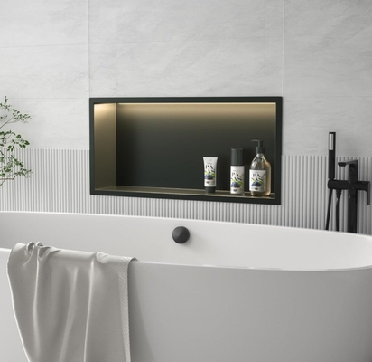 Waterdicht ruwstaal douche nis met licht modern design 12 x 36 Reviews