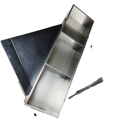 Waterdichte douche-nichebak met LED-licht Dubbelplank Moderne ontwerp 12x20 Zwart