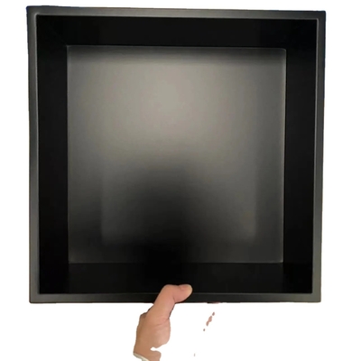 Lowes Custom Grootte 9 Inch Douche Accessoires Plank Muur Niche in Waterdicht Zwart Zwart