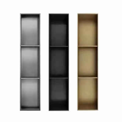 Lowes Custom Grootte 9 Inch Douche Accessoires Plank Muur Niche in Waterdicht Zwart Zwart