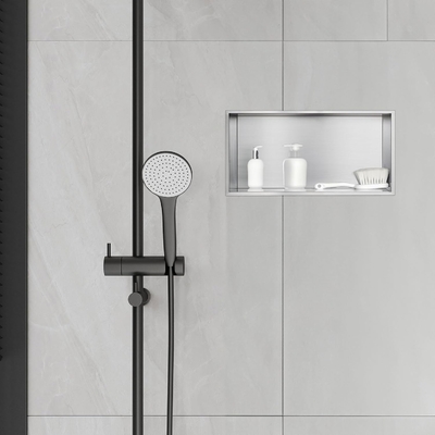Duschnische van roestvrij staal 12&quot;x24&quot; en dubbele plank muurnische voor modern hotelontwerp