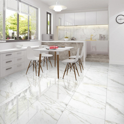 Moderne stijl 600x600 gepolijst porselein Calacatta marmeren tegels