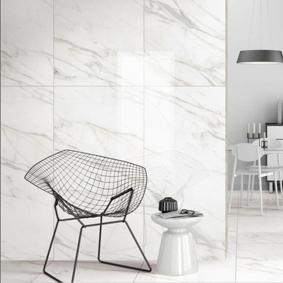 Moderne stijl 600x600 gepolijst porselein Calacatta marmeren tegels