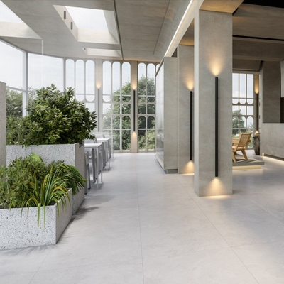 Beige Paver Tile 24*24 Travertin Porcelanato voor duurzame binnen- en buitenruimtes